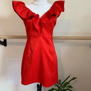 Elegant red party dress size M